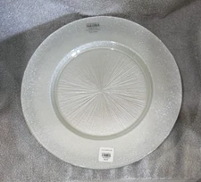Set of 4 NEW Zgallerie Halo Charger Plates - White/Silver - Made in Turkey - 13"