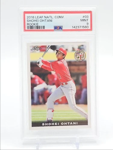 SHOHEI OHTANI 2018 LEAF NATIONAL CONVENTION ROOKIE #03 RC PSA 9 Q2674