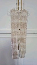 Kate Quinn Bamboo Button-Front Tank Romper Neutral Gator Skin Print Size 12-18M