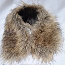 Vintage Real Fur Neck Shawl Scarf Neck Warmer collar grandmacore antique B23