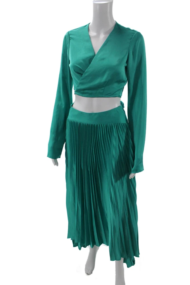 Ramy Brook женщин надежном блузка линия юбка комплект бирюзовый размер маленький/2 - Изображение 4 из 4