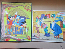 2 DISNEY MICKEY MOUSE 1963 Vintage Whitman FRAME-TRAY Puzzles 4428 4456