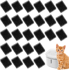 30 Pcs Black Pet Fountain Replacement Foam Filters Cat Water Filter Sponges