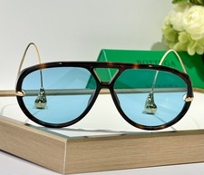 Unisex Bottega Veneta BV1273S Women's Sunglasses Havana Frame/Blue Lens 63MM
