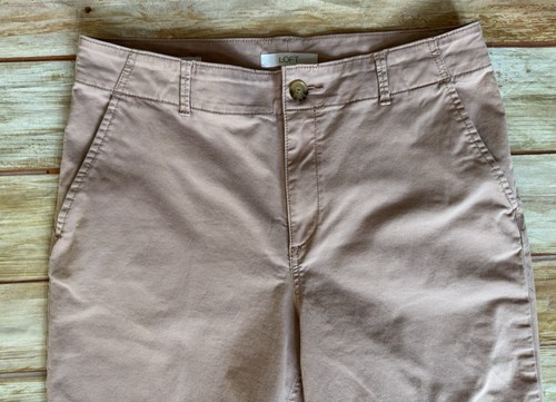 LOFT The Perfect Straight Pink Cropped Chino Pant Sz 10 - Picture 4 of 6