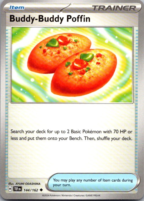 Buddy-Buddy Poffin 144/162 Uncommon Temporal Forces Pokemon Near Mint