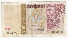 PORTUGAL  500 ESCUDOS BANKNOTE  1997  P187a  VERY FINE