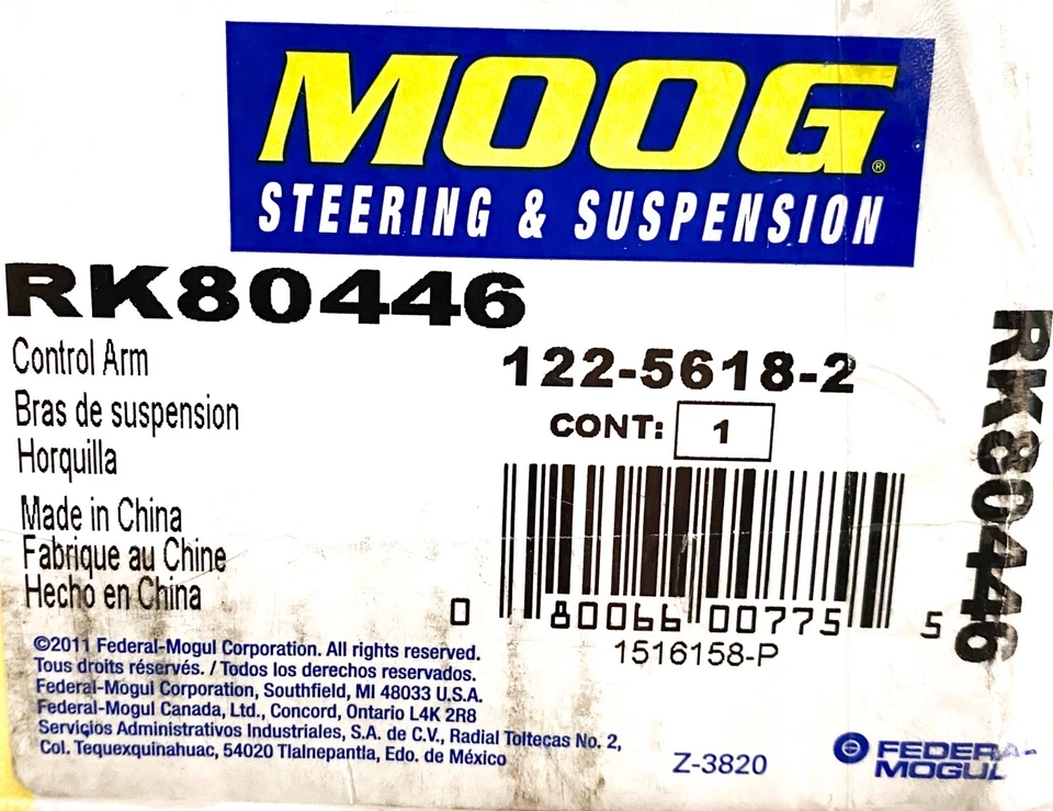 Conjunto de rótula de brazo de control de suspensión MOOG RK80446 Chevy Oldsmobile Pontiac Foto 3 de 4