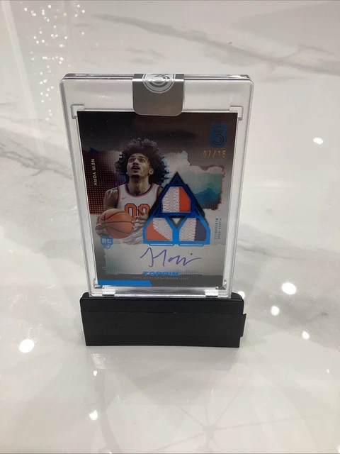 2023-24 Topps Three - Rookie Three Patch Vertical Autographs, Jacob Toppin /15 ��