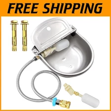 Compact Automatic Livestock Water Bowl with Float Valve - Multi-Animal Use