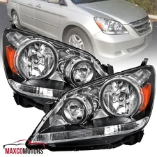 Headlights Fits 2005-2007 Honda Odyssey Replacement Halo Lamps Left+Right 05-07