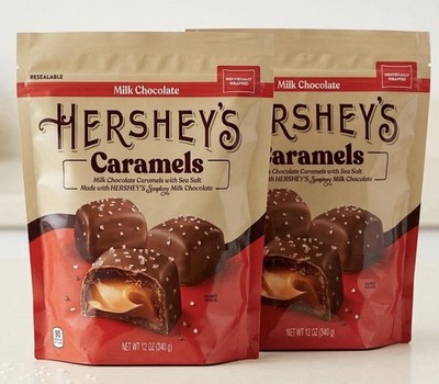 2 PACK! NEW! HERSHEY S Caramels, 12 oz Bag, SHIPS COOL! FREE SHIPPING!