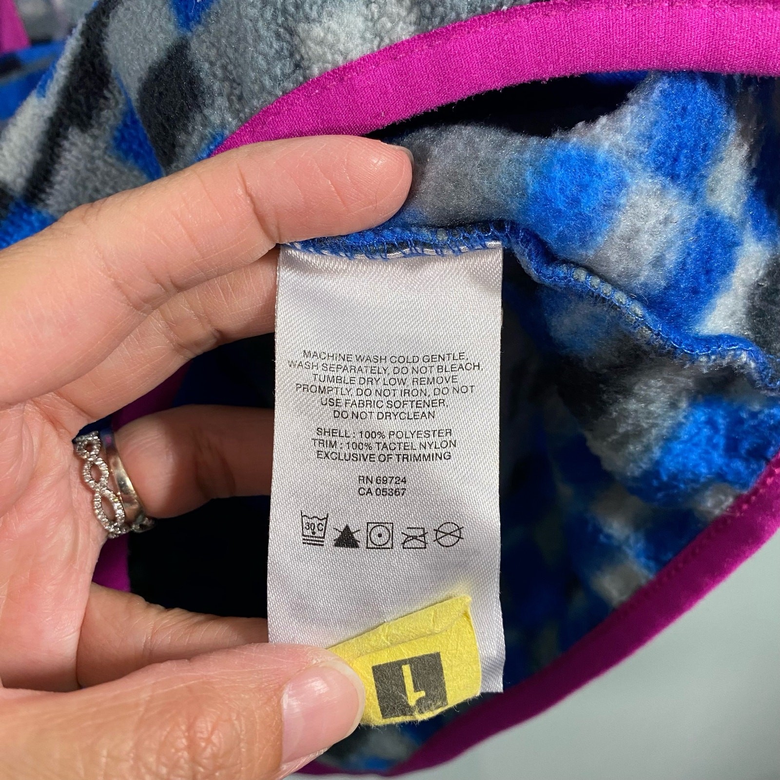 Columbia Women's Blue & Pink Graphics Half Zip Pullover Fleece Size 2XL  thumbnail 8