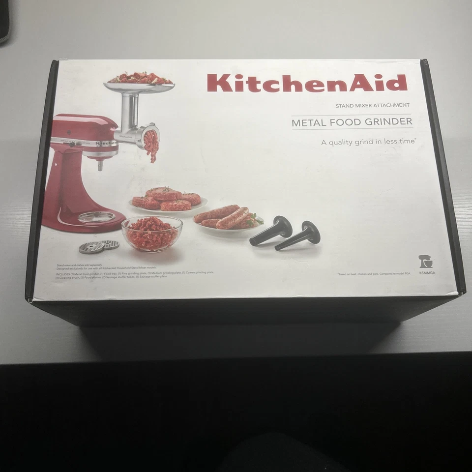 Accesorio para molinillo de alimentos de metal KitchenAid KSMMGA - plateado nuevo caja abierta Foto 2 de 4