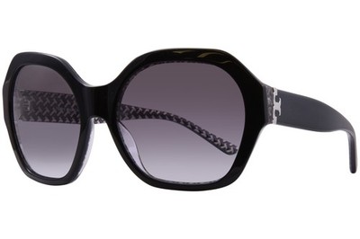 Tory Burch TY7120 165311 Sunglasses Women's Black/Black/White Zig Za/Grey 57mm