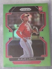 2022 Panini Prizm Lime Green Parallel #246 Alejo Lopez Reds 108/125 ROOKIE CARD . rookie card picture