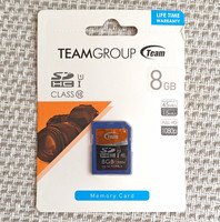 Team Group 8GB SDHC UHS-I Class 10 Full HD High Speed Memory Card TSDHC8GUHS01