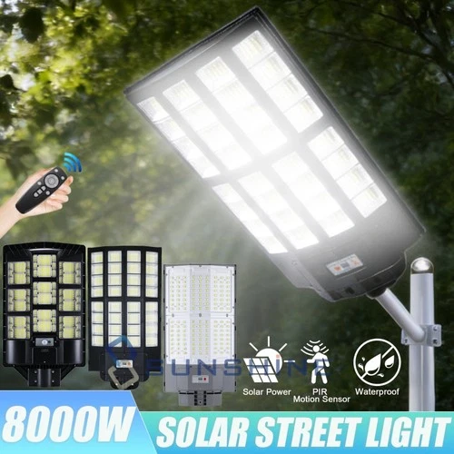 Commercial 9000000000000LM Solar Street Light Dusk to Dawn Outdoor Lighting Bulb