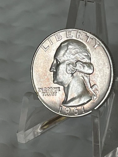 1961 D Washington Quarter BU Uncirculated  90% Silver 25c US Coin # TAC- 137