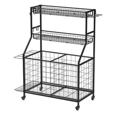 Carbon Steel Sports Gear Organizer Rolling Ball Storage Rack for Garage Home Gym