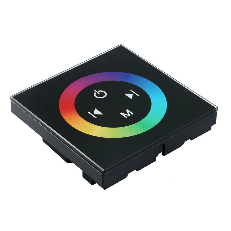 TM08 wall mounted RGB led Touch Panel Controller glass dimmer switch LED Strip - Image 2 of 4