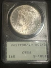 PCGS MS63 1881  S MORGAN SILVER DOLLAR-OGH- RATTLER