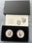 🌟 2023 Morgan & Peace .999 Silver Dollar 2-Coin REVERSE PROOF Set w/Box and COA