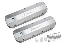Holley Sniper 890002 Fabricated Aluminum Valve Covers Silver Finish