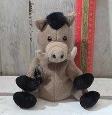 Coca Cola Lors Italy Wild Boar Plush Stuffed Animal Toy Bean Bag w/ Coke Bottle
