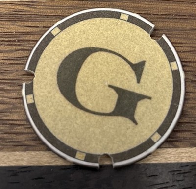 G/H UNIDENTIFIED CASINO casino gaming poker Roulette chip Notched