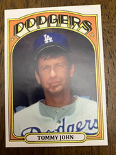 LOS ANGELES DODGERS: Tommy John Custom Modern 1972 Style Art Card