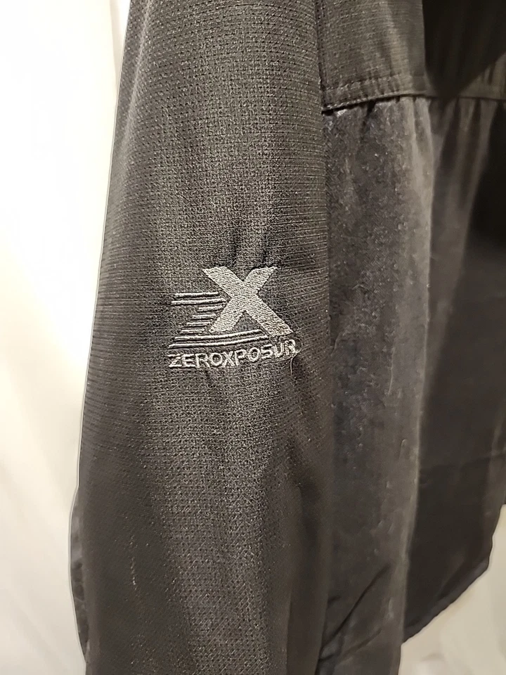 Zero Xposur Mens Large Softshell Zip Up Mid Weight Coat Black Gray Heather - Image 3 of 4