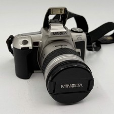 Vintage Minolta Maxxum HTsi Plus 35mm SLR Camera W/ 28-80mm Lens Silver - Used A