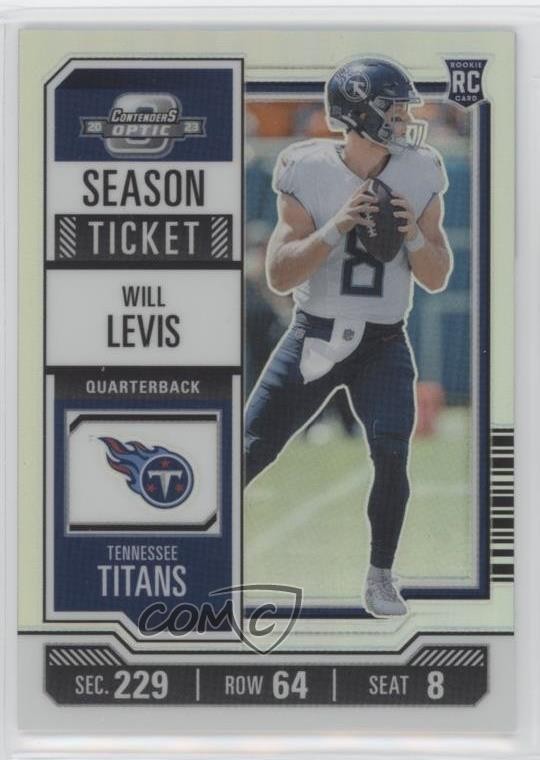 2023 Contenders Optic Season Ticket Silver Prizm Will Levis #56 Rookie RC 0i8b