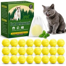 24 Pcs Cat Deterrent Balls for Outdoor Indoor Use Natural Peppermint Oil ...
