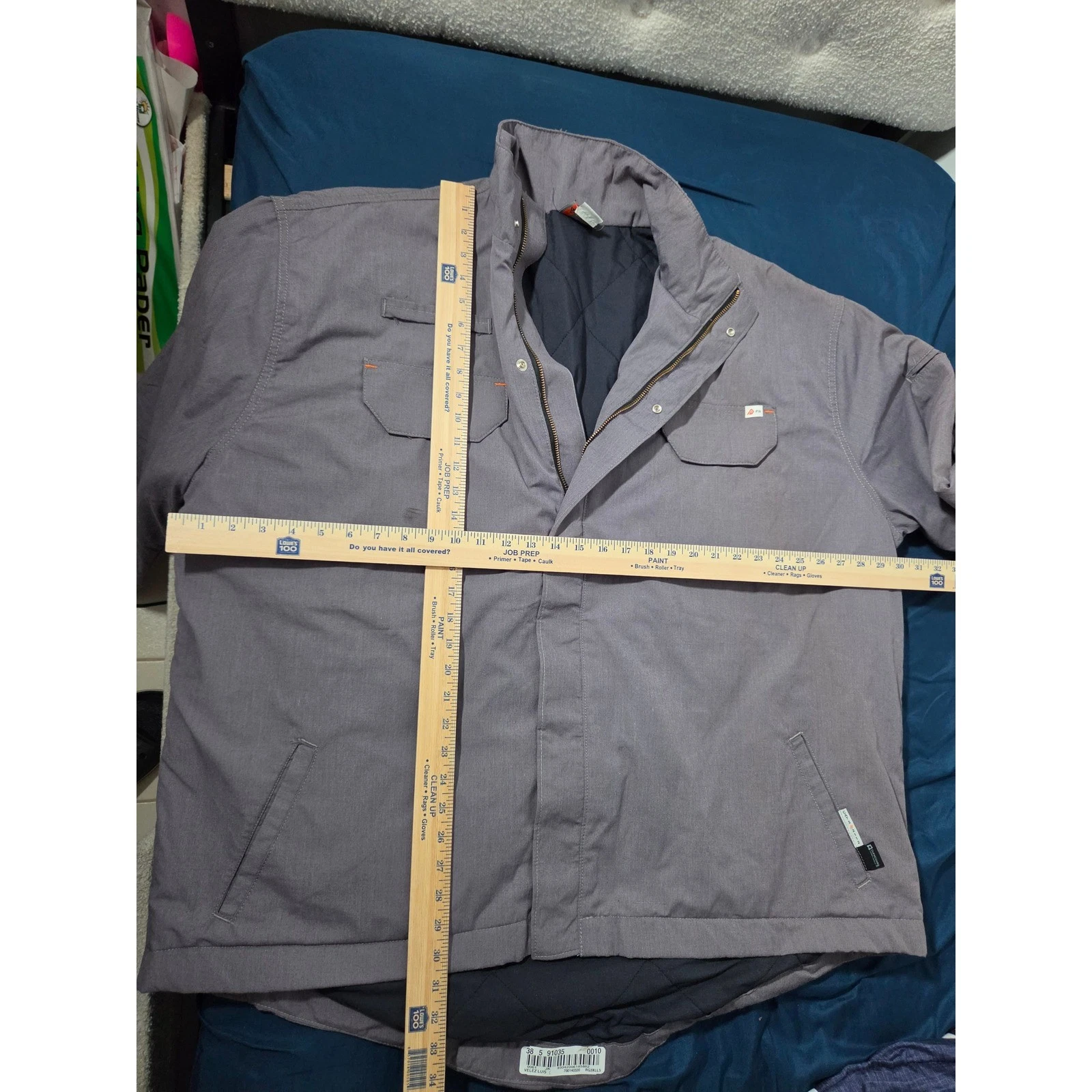 Rasco FR GlenGuard Field Jacket Gray CAT3 Flame Resistant Work Coat 3XL FR8836GY image 4