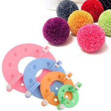 1Set 4 Sizes DIY Sewing Tools Pompon Set Plastic Pom Pom Maker Clover Fluff Ball