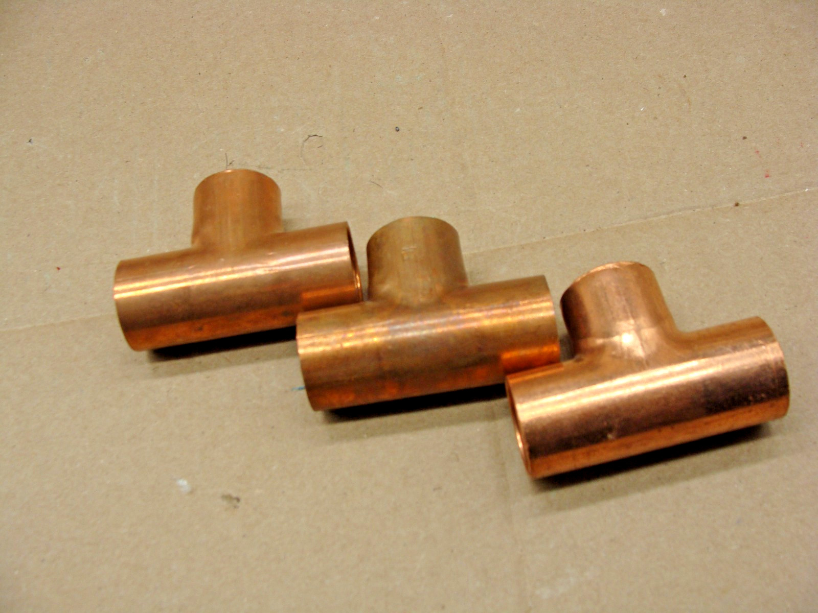 1" COPPER SWEAT TEE FITTING  LOT OF 3 PIECES