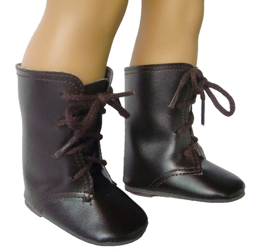 Brown 1800 Style Boots Doll Clothes  for 18" American Doll such as Kirsten Addy