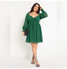 Eloquii Nwt Off The Shoulder Dress Fit N Flare Size 16 Small Pinhole In Pics