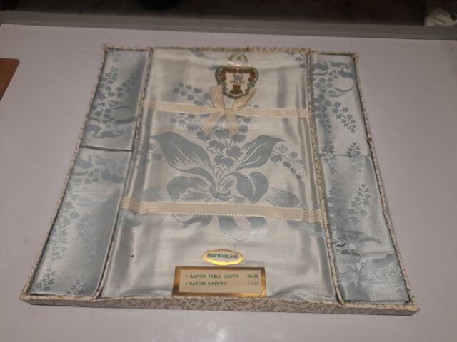 Gold Medal Brand Rayon Table Cloth 36inx36in And Napkins 11inx11in Made Ireland