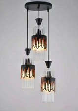 Lampadario moderno 3 coppe E27 a sospensione lampada sospesa luce da camera 