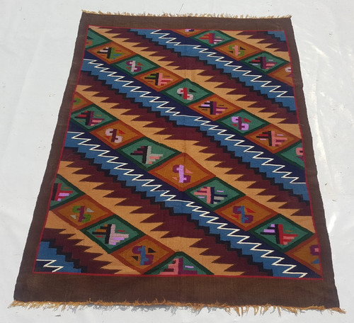 Vintage Traditional Handcrafted Beautiful Kilim Rug for Home Décor 152x116 cm
