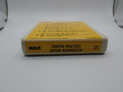 RCA Stereo 8 Red Seal Artur Rubinstein Chopin Waltzes 8 Track Cassette Tape - Picture 2 of 6