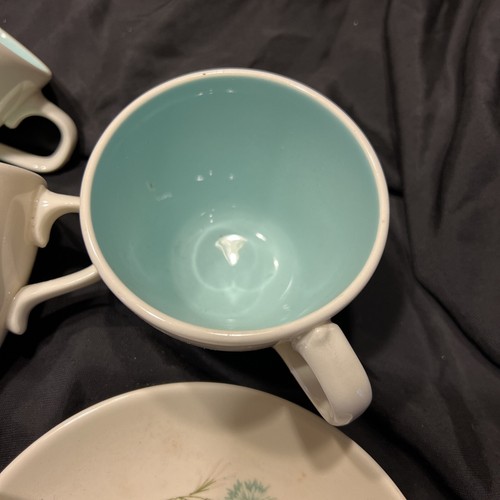 Vintage Taylor Smith & Taylor “Boutonniere” 4 CUPS & 4 SAUCERS C60’s. Perfect - Picture 5 of 5