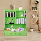 Kids Bin Toy Storage Box Bookcase Organizer Shelf Playroom Bookshelves Green