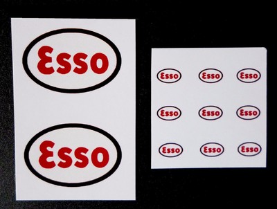 Matchbox Lesney AUFKLEBER für Zubehörpaket Nr. 1 Esso Zapfsäule & Schild