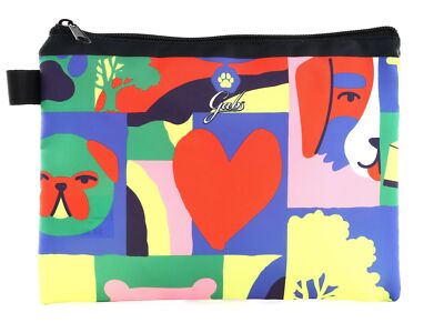 Gabs Bustino Bag Utensilientasche Tasche Dogs in Love grün rot Neu