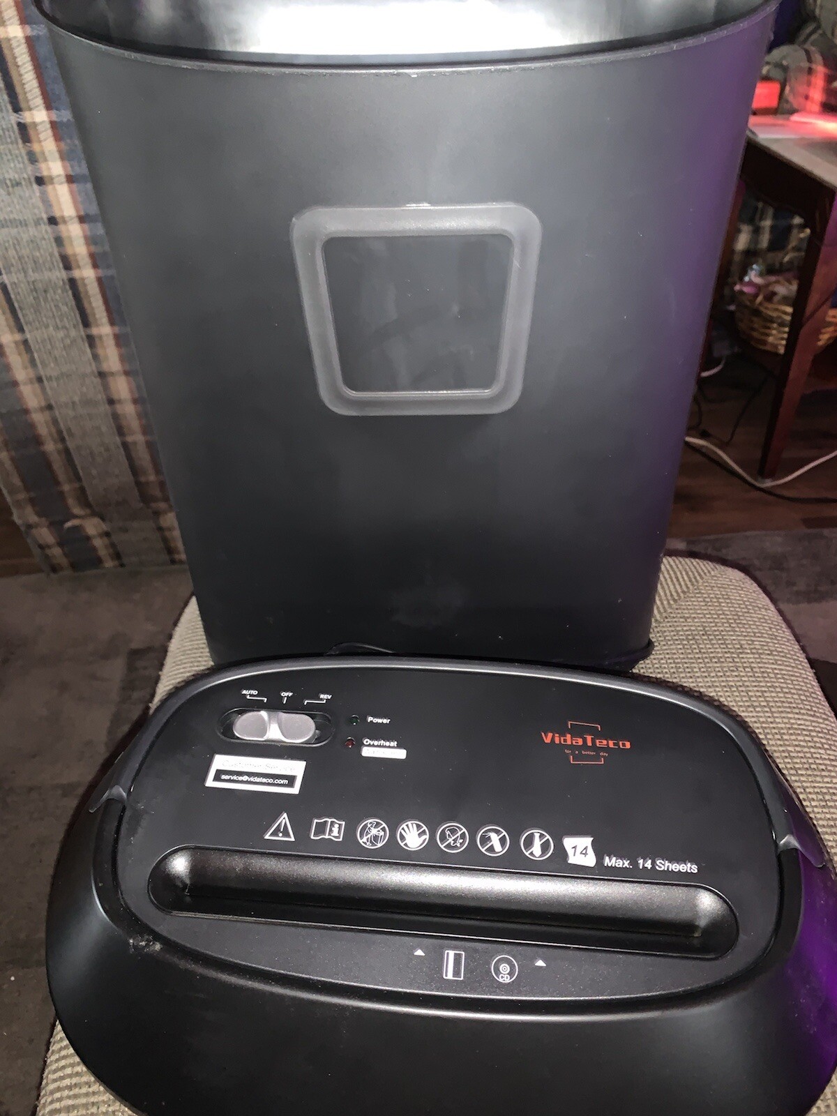 Vida Teco 14 Sheet Capacity  Cross Cut Paper Shedder Business Machine Os-1201C-image