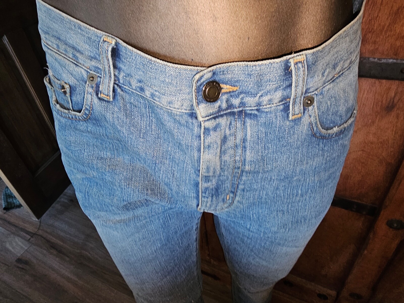 JEANS SAINT LAURENT Paris Made in Italy slim fit invecchiato Taglia 34
